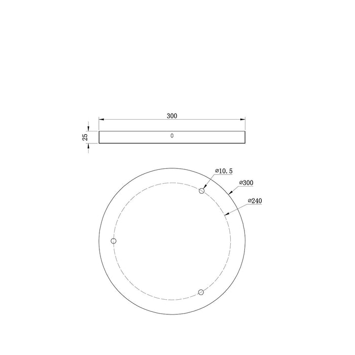 Rosone Moderno Universal Base Metallo Bianco Rotondo