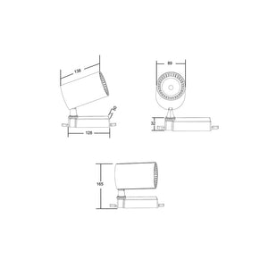 Faretto Per Binari Vuoro Alluminio Nero Led Integrato 15W Ip20