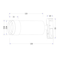 Faretto Per Binari Focus Zoom Alluminio Nero Led Integrato 12W Ip20 4000K