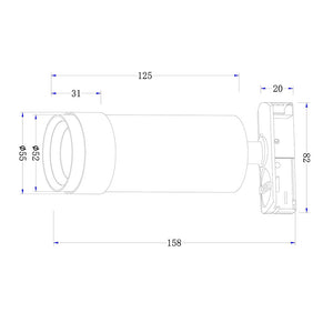 Faretto Per Binari Focus Zoom Alluminio Bianco Led 12W Ip20 3000K Dimmerabile