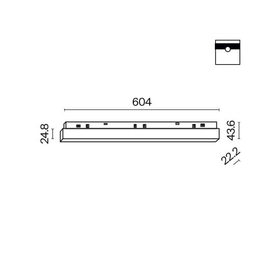 Base Di Illuminazione Moderno Exility Nero Luce 24W
