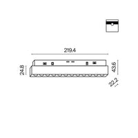 Lampada Binario Points Alluminio Nero Led Integrato 12W Ip20 4000K