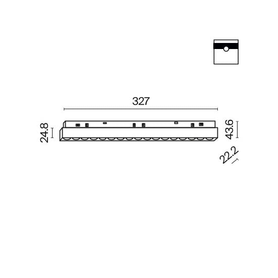 Lampada Binario Points Alluminio Nero Led Integrato 18W Ip20 3000K