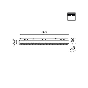 Lampada Binario Points Alluminio Nero Led Integrato 18W Ip20 Dimmerabile