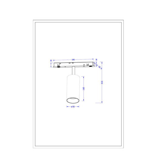 Faretto Per Binari Focus Led Alluminio Nero Led Integrato 20W Ip20