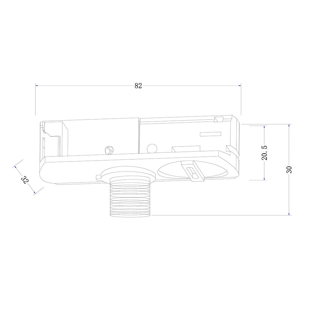 Connettore Per Binari Unity Plastica Nero Ip20
