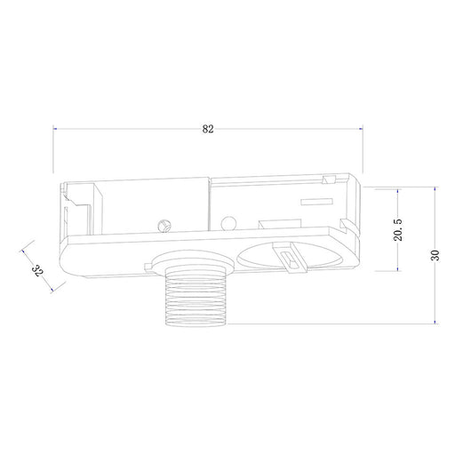 Connettore Per Binari Unity Plastica Nero Ip20