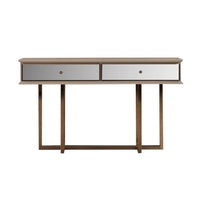 Dresser Eliza gambe oro e 2 cassetti finitura vizon cream 140.5x45.5x80.3H