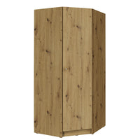 Guardaroba angolare completo collezione KANELLE colore rovere chiaro.