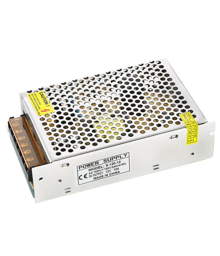 Driver Alimentatore Trasformatore Stabilizzato Switch Trimmer 220v-12v 10 Ampere         