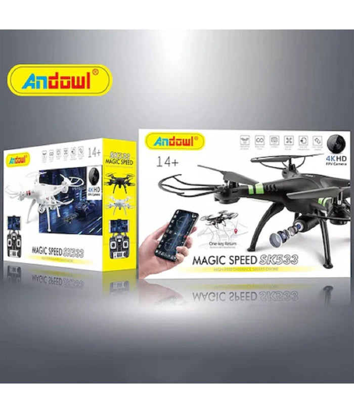 Drone 4k Hd Corsa A 360° Pulsante Ritorno Home Controllo Gravità  Chip Gps Sky533         