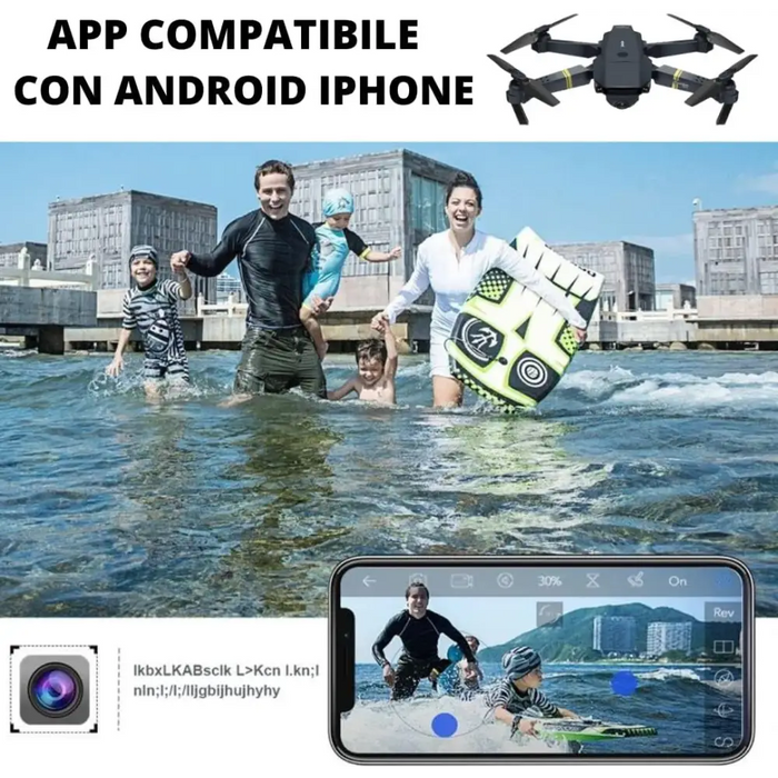 Drone Pieghevole con Doppia Fotocamera 1080 P