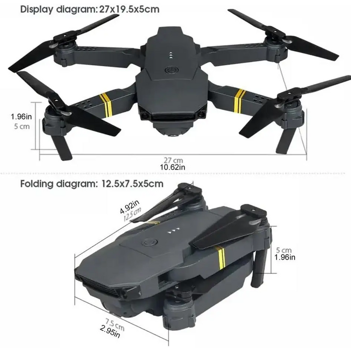 Drone Pieghevole con Doppia Fotocamera 1080 P