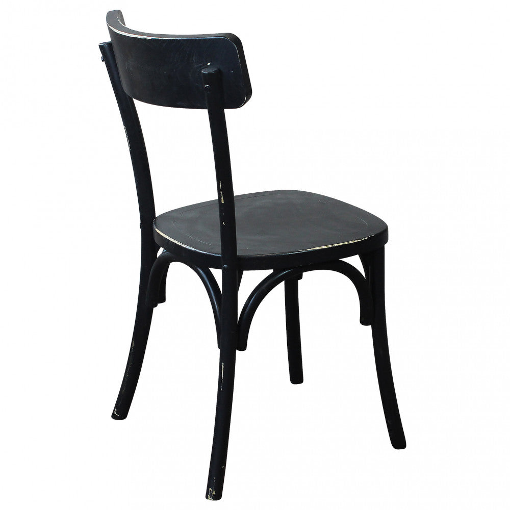 SEDIA IN LEGNO NERO POLLY