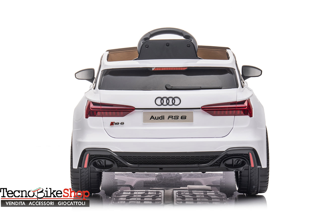 Auto Macchina Elettrica Per Bambini Audi RS6 12V-Bianco