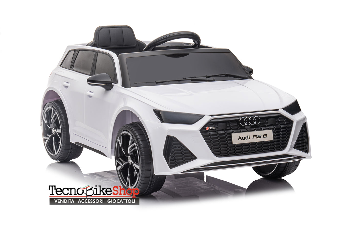 Auto Macchina Elettrica Per Bambini Audi RS6 12V-Bianco