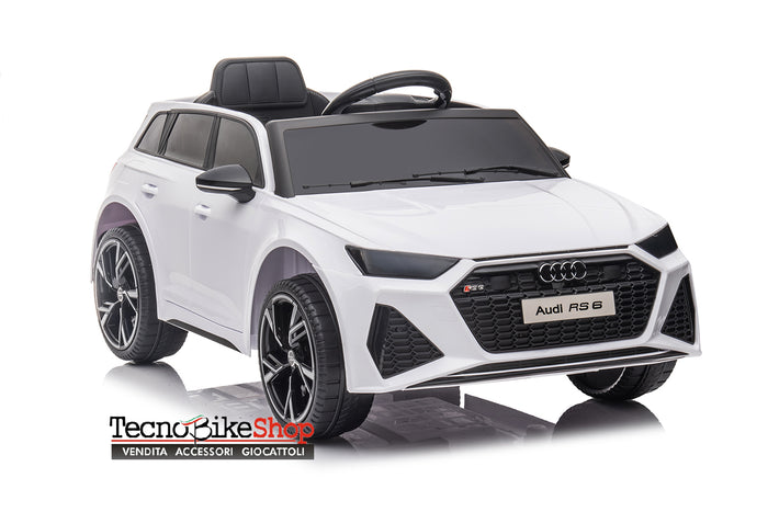 Auto Macchina Elettrica Per Bambini Audi RS6 12V-Bianco