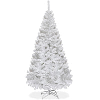 Albero di natale artificiale 150cm in PVC con 350 rami, supporto in metallo e piedi in gomma Bianco-Alberi di Natale
