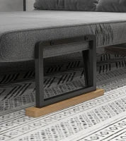 Divano Letto 3 in 1 in Tessuto Effetto Velluto con Schienale Regolabile e 2 Cuscini, 102x73x81 cm, Grigio Scuro