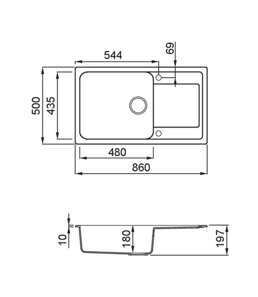 LAV. LIFE 410 86x50 1VG BIANCO 68
