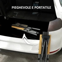 Sedia da Campeggio Pieghevole con Schienale Regolabile, in Alluminio e Poliestere 74x59.5x98 cm, Grigio e Argento