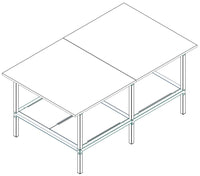 Banco lavoro da magazzino industria cm. 200x120x93h