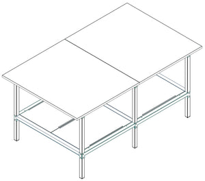 Banco lavoro da magazzino industria cm. 200x120x93h