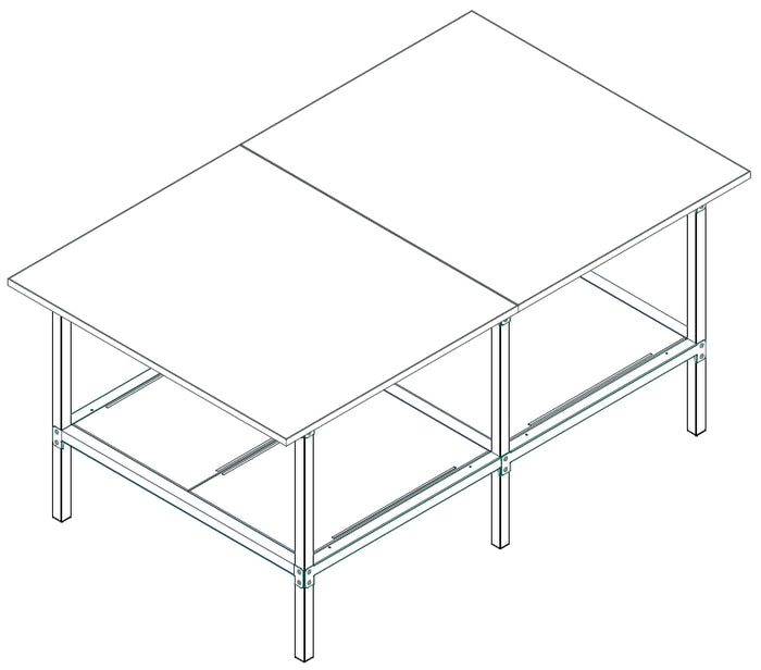 Banco lavoro da magazzino industria cm. 200x120x93h