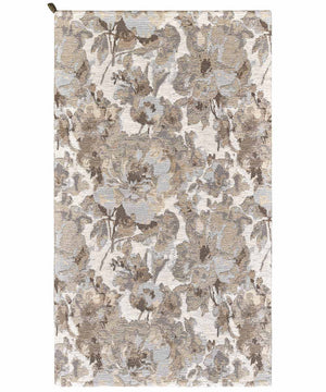 Tappeto floreale moderno con fiori stilizzati DUBAI BEIGE TORTORA in ciniglia multiuso lavabile antiscivolo cm.200x280