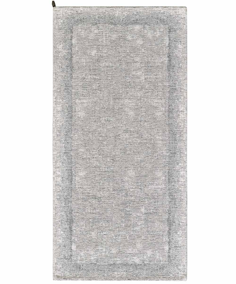 Tappeto moderno DUBLINO GRIGIO elegante cornice tinta unita, tappetino bagno multiuso lavabile antiscivolo cm.55x80
