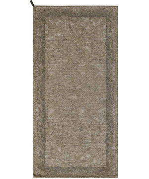 Tappeto moderno DUBLINO FANGO elegante cornice tinta unita, passatoia cucina multiuso lavabile antiscivolo cm.55x280