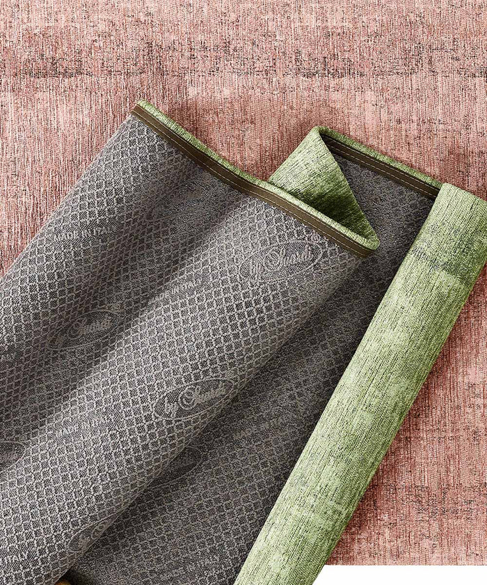 Tappeto moderno DUBLINO VERDE elegante cornice tinta unita, passatoia cucina multiuso lavabile antiscivolo cm.55x115