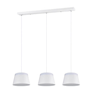 LÚZETE - DUQUESA LAMPADA DA SOFFITTO A 3 LUCI IN METALLO BIANCO