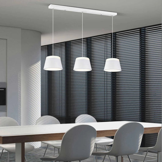 LÚZETE - DUQUESA LAMPADA DA SOFFITTO A 3 LUCI IN METALLO BIANCO