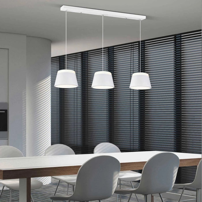 LÚZETE - DUQUESA LAMPADA DA SOFFITTO A 3 LUCI IN METALLO BIANCO