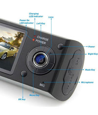 Dvr Per Veicoli Auto Con Doppia Camera Frontale E Posteriore Con Sensore Gps         