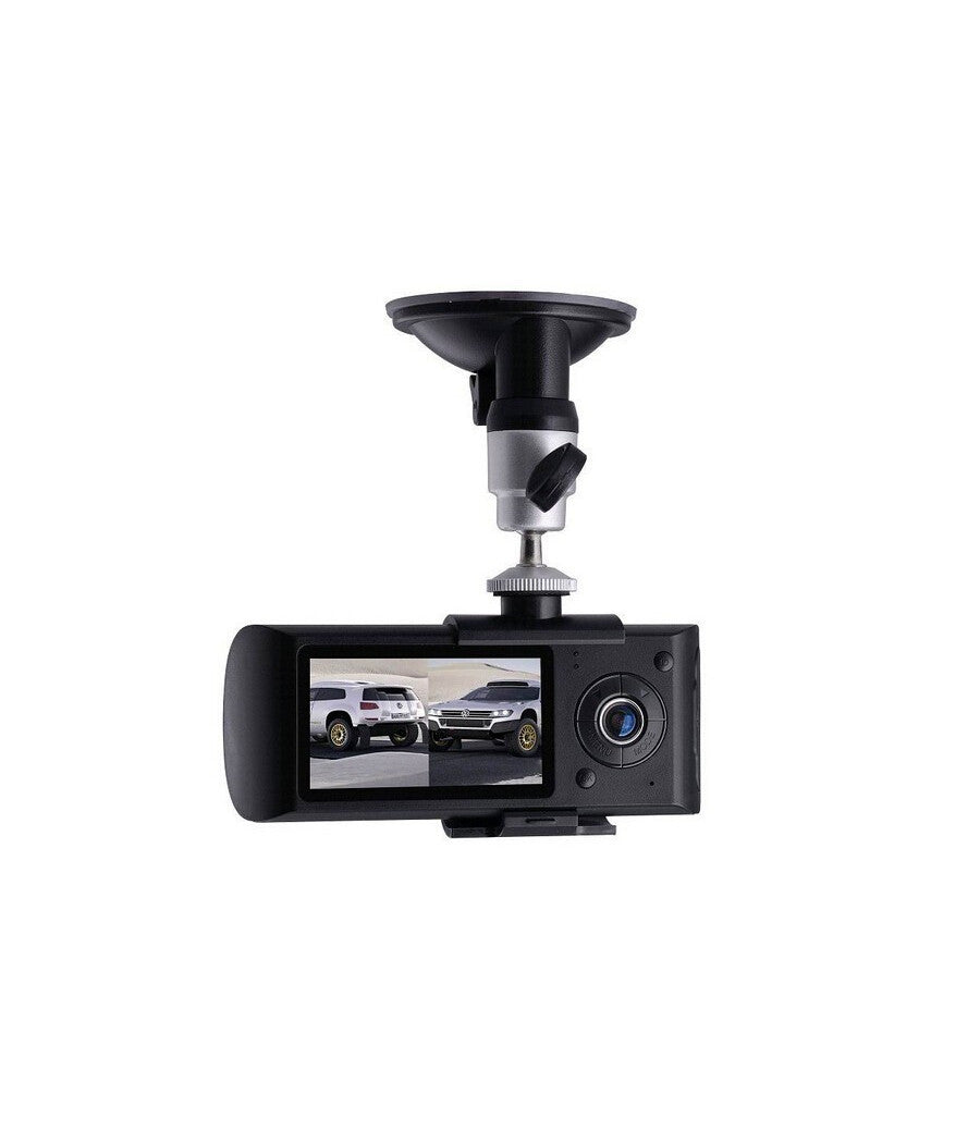 Dvr Per Veicoli Auto Con Doppia Camera Frontale E Posteriore Con Sensore Gps         