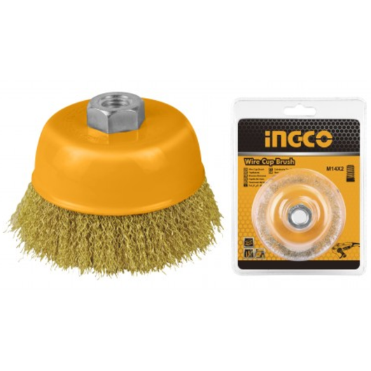 Spazzola a tazza con filo ondulato per elettroutensili *** misura Ø 150 mm, confezione 1