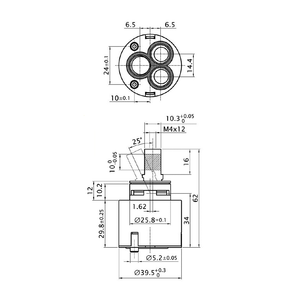 Cartuccia kerox k40a senza distributore ricambi 40mm