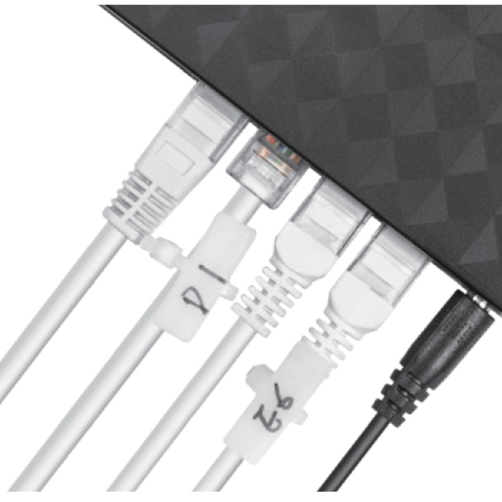 Elematic fascette con targhetta esterna per cablaggio confezione da 100 pezzi *** dimensioni 2,5 x 210 millimetri, co...