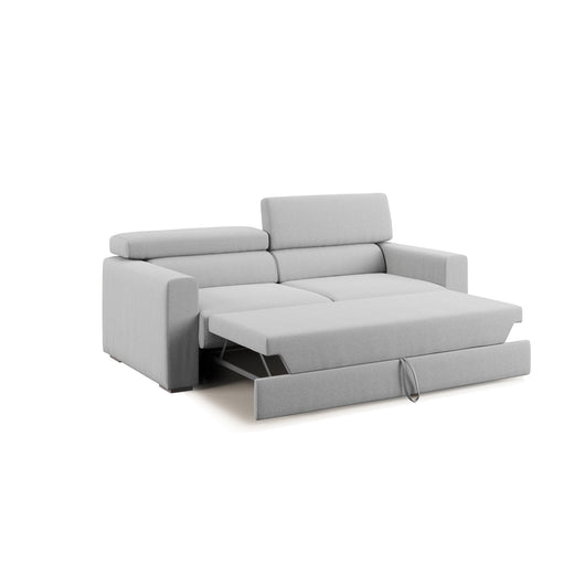 Dylan Divano con pouf estraibile 188 cm grigio