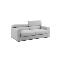 Dylan Divano con pouf estraibile 188 cm grigio