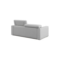 Dylan Divano con pouf estraibile 158 cm grigio