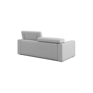 Dylan Divano con pouf estraibile 158 cm grigio