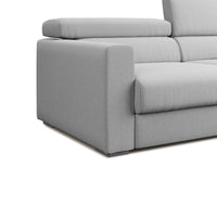 Dylan Divano con pouf estraibile 158 cm grigio