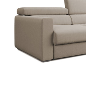 Dylan Divano con pouf estraibile 158 cm beige