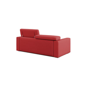 Dylan Divano con pouf estraibile 188 cm rosso