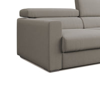 Dylan Divano con pouf estraibile 188 cm tortora