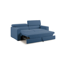 Dylan Divano con pouf estraibile 158 cm blu