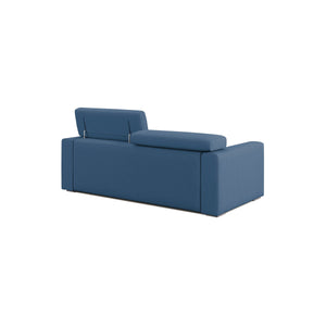 Dylan Divano con pouf estraibile 188 cm blu